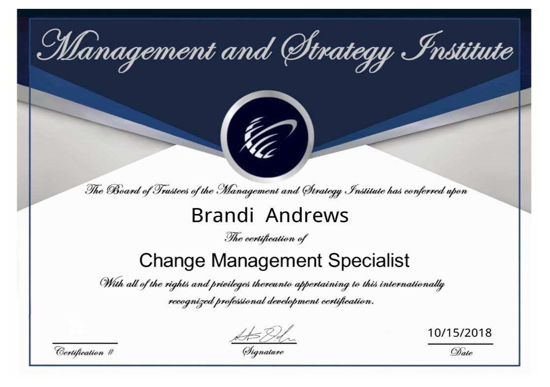 MSI - Change Management Certification