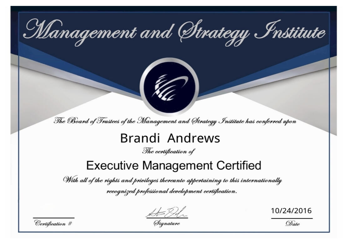 MSI - Executive Management Certification